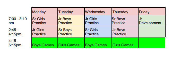 Sports Schedule 2024